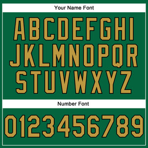 Custom Stitched Kelly Green Old Gold-Black 3D Pattern Design Abstract Brush Stroke Sports Pullover Sweatshirt Hoodie