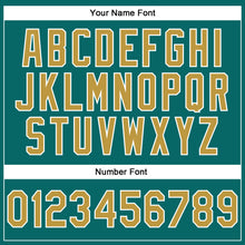 Load image into Gallery viewer, Custom Stitched Teal Old Gold-White 3D Pattern Design Abstract Brush Stroke Sports Pullover Sweatshirt Hoodie
