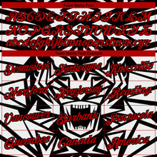 Load image into Gallery viewer, Custom Stitched Black Red-White 3D Pattern Design Geometric Shape Sports Pullover Sweatshirt Hoodie
