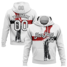 Загрузить изображение в средство просмотра галереи, Custom Stitched White Red-Black 3D Pattern Design Splash Sports Pullover Sweatshirt Hoodie

