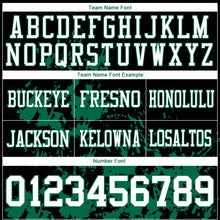 Загрузить изображение в средство просмотра галереи, Custom Black White-Kelly Green 3D Pattern Splash Authentic Football Jersey
