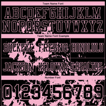 Загрузить изображение в средство просмотра галереи, Custom Black Light Pink 3D Pattern Splash Authentic Football Jersey
