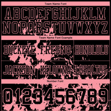 Загрузить изображение в средство просмотра галереи, Custom Black Medium Pink 3D Pattern Splash Authentic Football Jersey
