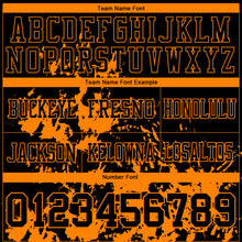 Загрузить изображение в средство просмотра галереи, Custom Black Bay Orange 3D Pattern Splash Authentic Football Jersey
