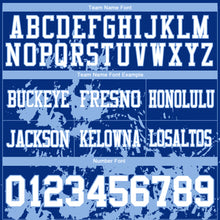 Загрузить изображение в средство просмотра галереи, Custom Royal White-Light Blue 3D Pattern Splash Authentic Football Jersey
