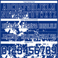 Загрузить изображение в средство просмотра галереи, Custom Royal White 3D Pattern Splash Authentic Football Jersey
