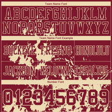Загрузить изображение в средство просмотра галереи, Custom Crimson Cream 3D Pattern Splash Authentic Football Jersey

