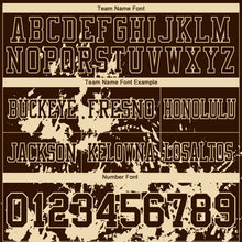 Загрузить изображение в средство просмотра галереи, Custom Brown Cream 3D Pattern Splash Authentic Football Jersey
