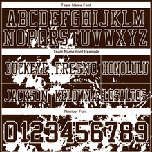 Загрузить изображение в средство просмотра галереи, Custom Brown White 3D Pattern Splash Authentic Football Jersey
