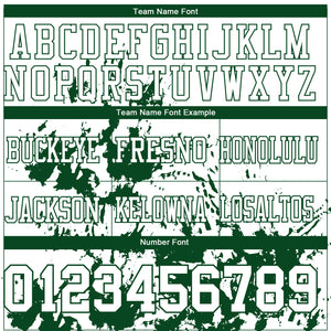 Custom White Green 3D Pattern Splash Authentic Football Jersey