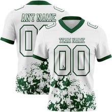Загрузить изображение в средство просмотра галереи, Custom White Green 3D Pattern Splash Authentic Football Jersey
