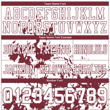 Загрузить изображение в средство просмотра галереи, Custom White Burgundy 3D Pattern Splash Authentic Football Jersey
