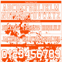 Загрузить изображение в средство просмотра галереи, Custom White Orange 3D Pattern Splash Authentic Football Jersey
