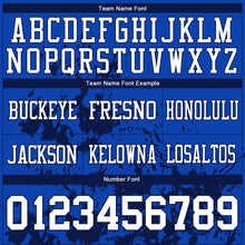 Загрузить изображение в средство просмотра галереи, Custom Thunder Blue White-Navy 3D Pattern Splash Authentic Football Jersey
