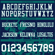 Load image into Gallery viewer, Custom Navy White-Teal 3D Pattern Splash Authentic Football Jersey
