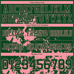 Custom Green Medium Pink 3D Pattern Splash Authentic Football Jersey