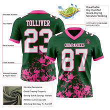 Загрузить изображение в средство просмотра галереи, Custom Green White-Pink 3D Pattern Splash Authentic Football Jersey
