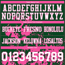 Загрузить изображение в средство просмотра галереи, Custom Green White-Pink 3D Pattern Splash Authentic Football Jersey
