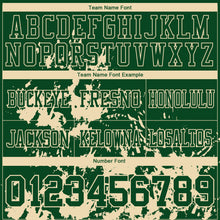 Load image into Gallery viewer, Custom Green Cream 3D Pattern Splash Authentic Football Jersey
