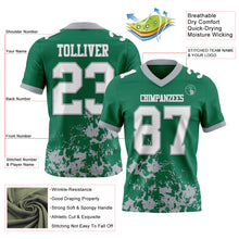Charger l&#39;image dans la galerie, Custom Kelly Green White-Gray 3D Pattern Splash Authentic Football Jersey
