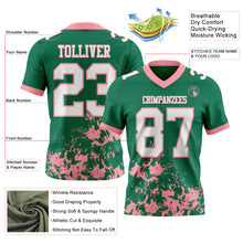 Charger l&#39;image dans la galerie, Custom Kelly Green White-Medium Pink 3D Pattern Splash Authentic Football Jersey

