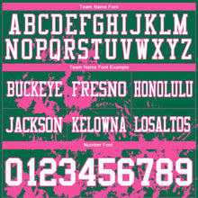 Load image into Gallery viewer, Custom Kelly Green White-Pink 3D Pattern Splash Authentic Football Jersey
