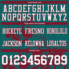 Загрузить изображение в средство просмотра галереи, Custom Teal White-Crimson 3D Pattern Splash Authentic Football Jersey
