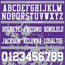 Charger l&#39;image dans la galerie, Custom Purple White-Gray 3D Pattern Splash Authentic Football Jersey
