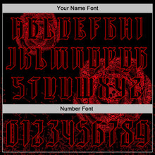 Load image into Gallery viewer, Custom Black Red 3D Skull Roses Gothic Vintage Sports Pullover Sweatshirt Hoodie
