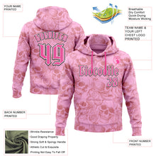 Load image into Gallery viewer, Custom Pink White-Black 3D Skull Roses Gothic Vintage Sports Pullover Sweatshirt Hoodie
