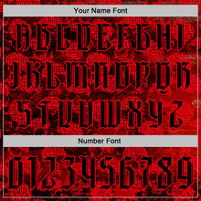 Load image into Gallery viewer, Custom Fire Red Black 3D Skull Gothic Vintage Grunge Art Sports Pullover Sweatshirt Hoodie
