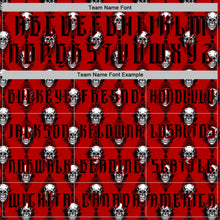 Load image into Gallery viewer, Custom Red Black 3D Skull Gothic Floral Pattern Diamond Grid Sports Pullover Sweatshirt Hoodie
