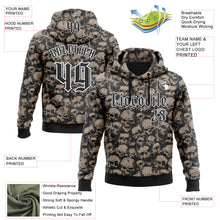 Load image into Gallery viewer, Custom Black White 3D Skull Gothic Vintage Grunge Art Sports Pullover Sweatshirt Hoodie
