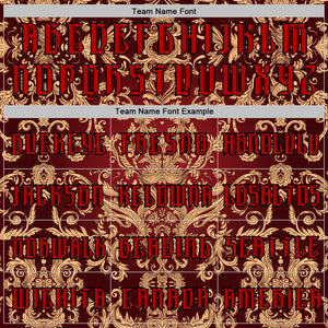 Custom Red Black 3D Skull Gothic Emperor Vintage Sports Pullover Sweatshirt Hoodie