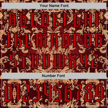 Load image into Gallery viewer, Custom Red Black 3D Skull Gothic Emperor Vintage Sports Pullover Sweatshirt Hoodie
