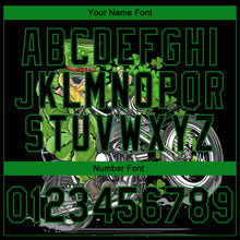 Load image into Gallery viewer, Custom Stitched Black Grass Green 3D Pattern Design St. Patrick&#39;s Day Motorcycle Motocross Racing Sports Pullover Sweatshirt Hoodie
