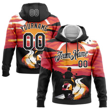 Load image into Gallery viewer, Custom Stitched Red Black-White 3D Pattern Design Motorcycle Motocross Racing Sports Pullover Sweatshirt Hoodie
