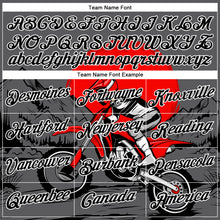 Load image into Gallery viewer, Custom Stitched Gray Black-White 3D Pattern Design Motorcycle Motocross Racing Sports Pullover Sweatshirt Hoodie
