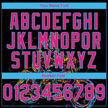 Load image into Gallery viewer, Custom Stitched Black Hot Pink-Sky Blue 3D Pattern Design Motorcycle Motocross Racing Sports Pullover Sweatshirt Hoodie
