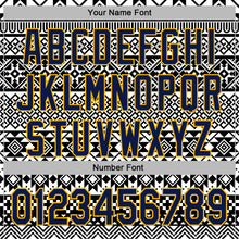 Load image into Gallery viewer, Custom Stitched White Navy-Gold 3D Pattern Design Tribal Ethnic Native American Sports Pullover Sweatshirt Hoodie
