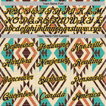 Load image into Gallery viewer, Custom Stitched City Cream Navy-Gold 3D Pattern Design Tribal Ethnic Native American Sports Pullover Sweatshirt Hoodie
