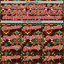 Load image into Gallery viewer, Custom Stitched Brown Red-White 3D Pattern Design Tribal Ethnic Native American Sports Pullover Sweatshirt Hoodie
