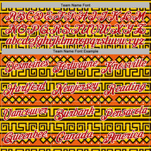 Load image into Gallery viewer, Custom Stitched Gold Red-White 3D Pattern Design Tribal Ethnic Native American Sports Pullover Sweatshirt Hoodie
