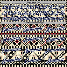 Load image into Gallery viewer, Custom Stitched Cream Navy Black-White 3D Pattern Design Tribal Ethnic Native American Sports Pullover Sweatshirt Hoodie

