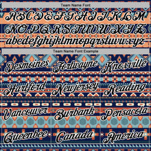 Load image into Gallery viewer, Custom Stitched Navy Black-White 3D Pattern Design Tribal Ethnic Native American Sports Pullover Sweatshirt Hoodie
