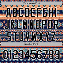 Load image into Gallery viewer, Custom Stitched Navy Black-White 3D Pattern Design Tribal Ethnic Native American Sports Pullover Sweatshirt Hoodie
