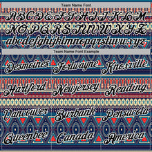 Load image into Gallery viewer, Custom Stitched Navy Black-White 3D Pattern Design Tribal Ethnic Native American Sports Pullover Sweatshirt Hoodie
