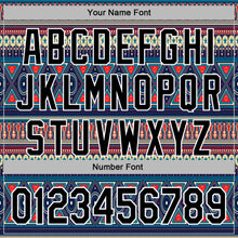 Load image into Gallery viewer, Custom Stitched Navy Black-White 3D Pattern Design Tribal Ethnic Native American Sports Pullover Sweatshirt Hoodie
