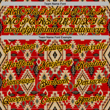 Load image into Gallery viewer, Custom Stitched Red Brown-Yellow 3D Pattern Design Tribal Ethnic Native American Sports Pullover Sweatshirt Hoodie
