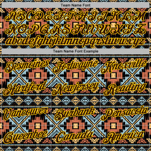 Custom Stitched Black Brown-Yellow 3D Pattern Design Tribal Ethnic Native American Sports Pullover Sweatshirt Hoodie